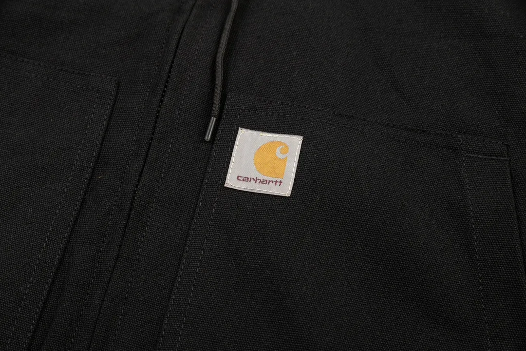Style No. Carhartt Retro streamlined Detroit denim hooded Canvas jacket, available in four colors, sizes S to XL